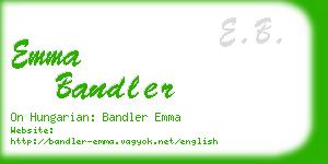 emma bandler business card